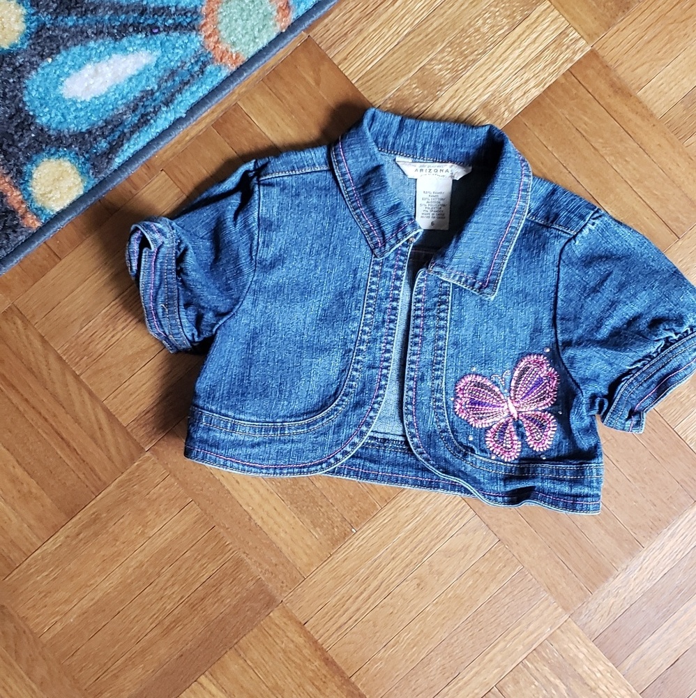 Embroidered Jean shrug